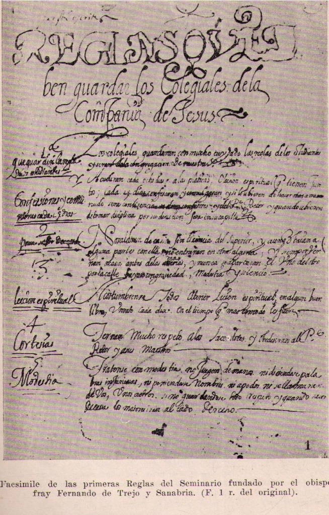 Seminario, Reglas, facsímil 1ra. página (Altamira, 32).jpg
